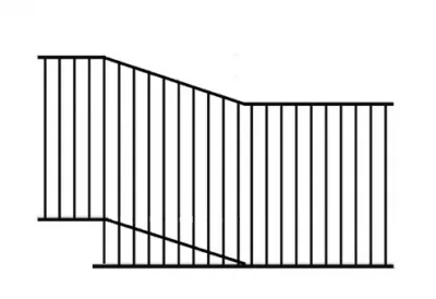 Raked Pool fencing