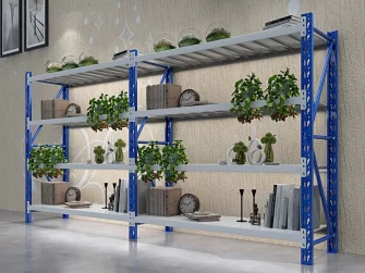 Blue Grey Garage Shelving