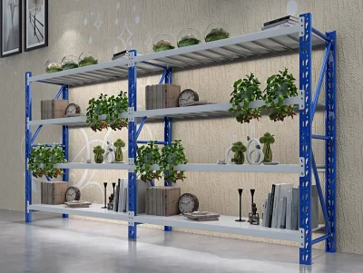 Blue Grey Garage Shelving